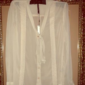 Sheer long sleeve blouse